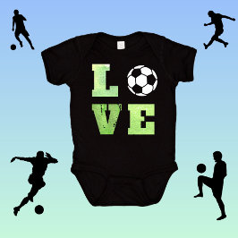 Liebe Soccer Football Game Player Team Baby Boy Strampler
