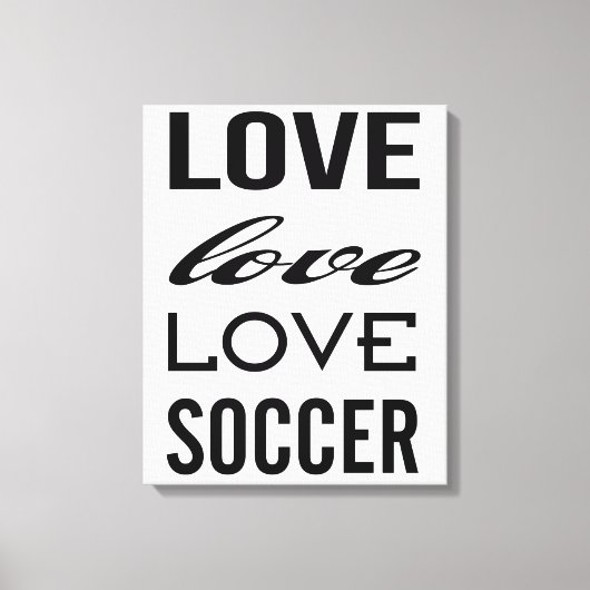 Liebe Soccer Gallery Wrapped Leinwanddruck (Vorderseite)