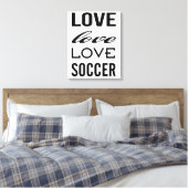 Liebe Soccer Gallery Wrapped Leinwanddruck (Insitu (Schlafzimmer))