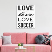 Liebe Soccer Gallery Wrapped Leinwanddruck (Insitu (Wohnzimmer))