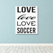 Liebe Soccer Gallery Wrapped Leinwanddruck (Insitu (Holzboden))