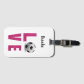 Liebe Soccer Gepäckanhänger (Vorderseite (Horizontal))