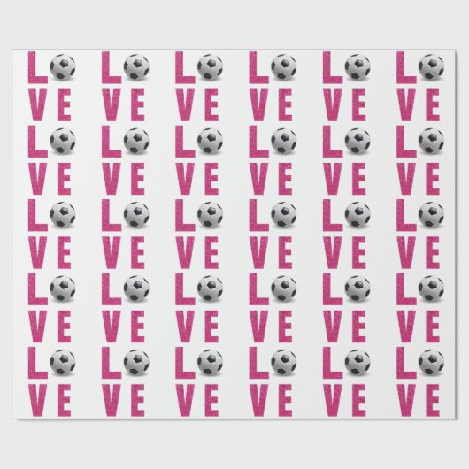 Liebe Soccer Geschenkpapier (Flach)