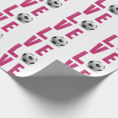 Liebe Soccer Geschenkpapier (Ecke)