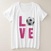 Liebe Soccer Große Größe T-Shirt (Design vorne)