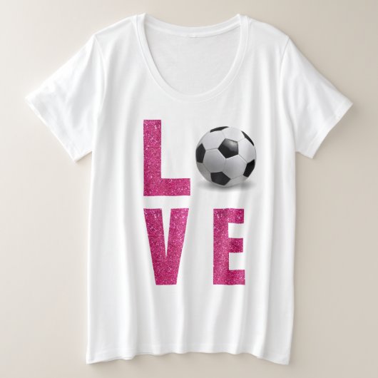 Liebe Soccer Große Größe T-Shirt (Design vorne)