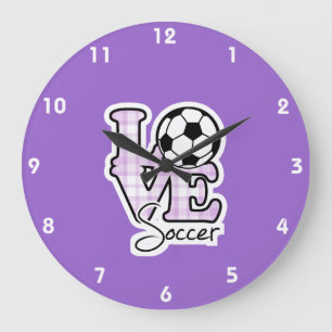 Liebe Soccer Große Wanduhr