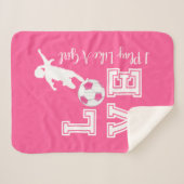 Liebe Soccer - Ich spiele wie ein Mädchen Sherpadecke (Vorderseite (Horizontal))