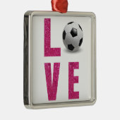 Liebe Soccer Ornament Aus Metall (Rechts)