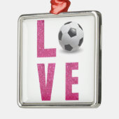 Liebe Soccer Ornament Aus Metall (Links)
