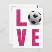 Liebe Soccer Postkarte (Vorne/Hinten)