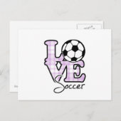 Liebe Soccer Postkarte (Vorne/Hinten)