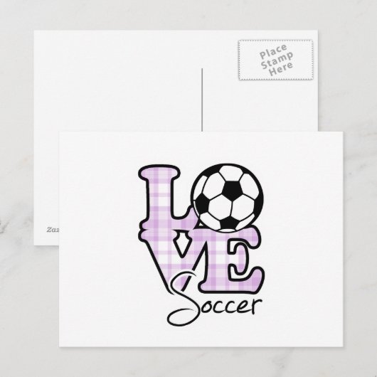 Liebe Soccer Postkarte (Vorne/Hinten)
