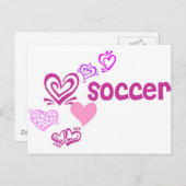 Liebe Soccer Postkarte (Vorne/Hinten)
