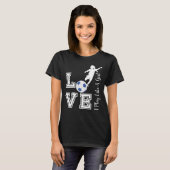 Liebe Soccer - Spielen Sie wie ein Girl-Trend - Bl T-Shirt (Vorne ganz)