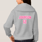 Liebe Soccer - Spielen Sie wie ein Mädchen - Rosa Hoodie (Rückseite)