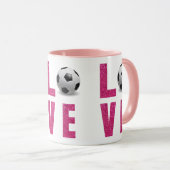 Liebe Soccer Tasse (VorderseiteRechts)
