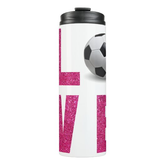 Liebe Soccer Thermosbecher (Vorderseite)