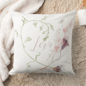 Liebe Soft Watercolor Blume Romantisch Kissen (Decke)