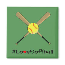 Liebe Softball Hashtag Slogan Sportgrün