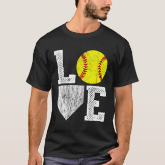 Liebe Softball-Mama Papa T-Shirt