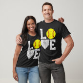 Liebe Softball Mama Vater T-Shirt (Unisex)