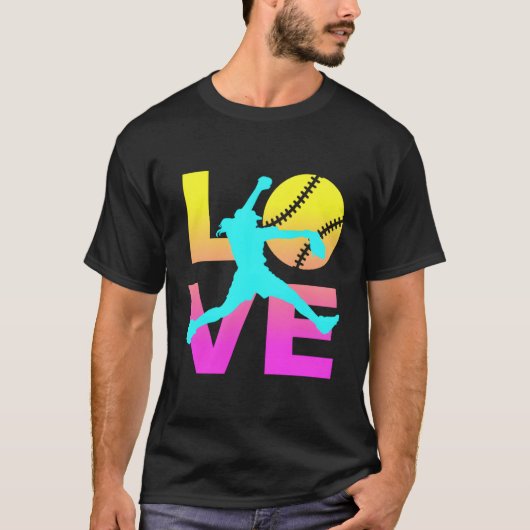 Liebe Softball N T-Shirt (Vorderseite)