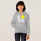 LIEBE Softball Niedlich Fastfeld Softball Player G Hoodie (Vorne ganz)