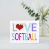 Liebe-SOFTBALL Postkarte (Stehend Vorderseite)