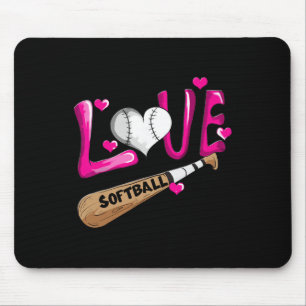 Liebe Softll Mädchen Softll T Frauen Feld Spieler Mousepad