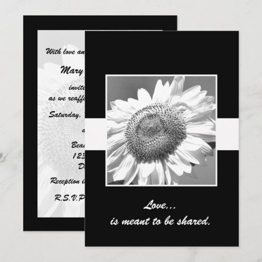 Liebe soll geteilt werden einladung (Vorne/Hinten)