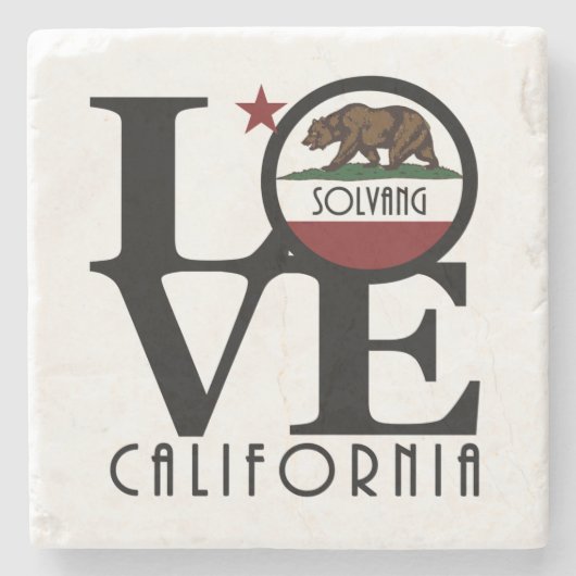 LIEBE Solvang Kalifornien Steinuntersetzer (Vorderseite)