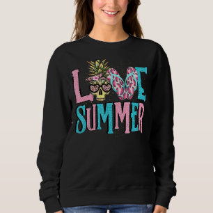 Liebe Sommer Ananas Skull Wassermelon Sommer Fru Sweatshirt