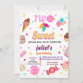 Liebe sommer niedliche Kinder Mädchen zwei süße 2. Einladung (Vorderseite)