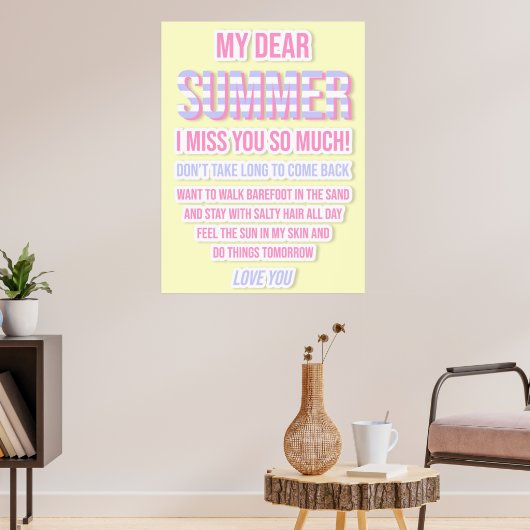 Liebe Sommer Poster (Wohnzimmer 3)