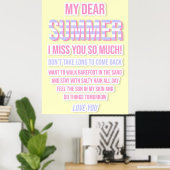Liebe Sommer Poster (Heimbüro)