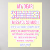 Liebe Sommer Poster (Vorne)
