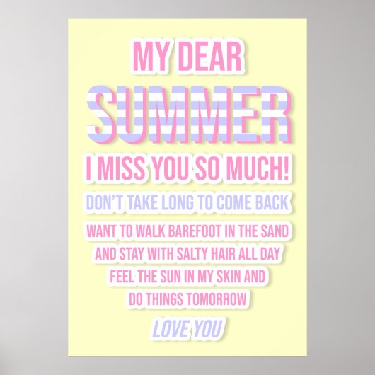 Liebe Sommer Poster (Vorne)