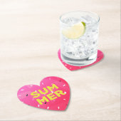 Liebe Sommer Wassermelone Melon Seeds Rosa Untersetzer (Vor Ort)