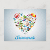 Liebe Sommerdesign Postkarte (Vorderseite)