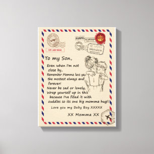 Liebe Son  Brief an meine Tochter Liebe You Baby B Leinwanddruck