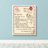 Liebe Son | Brief an meine Tochter Liebe You Baby  Leinwanddruck (Insitu (Holzboden))