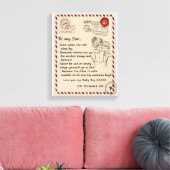 Liebe Son | Brief an meine Tochter Liebe You Baby Leinwanddruck (Insitu (Wohnzimmer))
