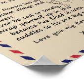 Liebe Son | Brief an meine Tochter Liebe You Baby  Poster (Ecke)