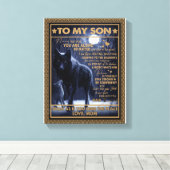 Liebe Son| Brief an meinen Sohn nie fühlen, dass d Leinwanddruck (Insitu (Holzboden))