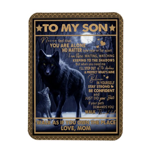 Liebe Son| Brief an meinen Sohn nie fühlen, dass d Magnet (Vertikal)