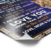 Liebe Son | Zu unserem Sohn stolz auf Sie und Lieb Fotodruck (Ecke)