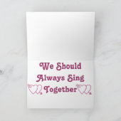 Liebe Song Grußkarte Feiertagskarte (Innenseite)