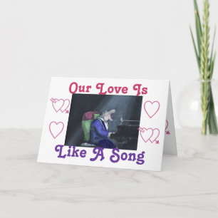 Liebe Song Grußkarte Feiertagskarte