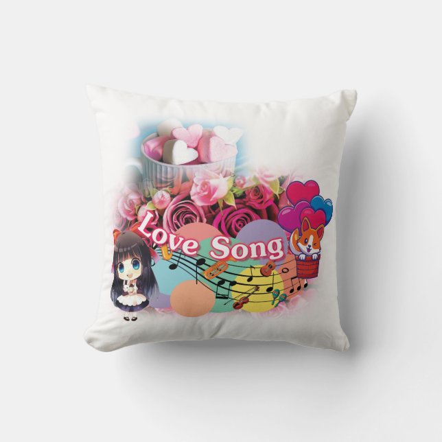 Liebe Song Kissen (Vorderseite)